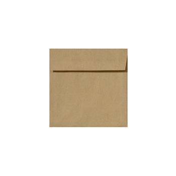 JAM Paper Square Invitation Envelopes, 70 lb, 5 in x 5 in, Grocery Bag Brown, 500/Box