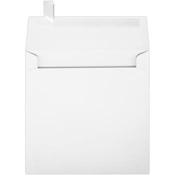 JAM Paper Square Envelopes, 80 lb, 6 in x 6 in, Bight White, 500/Box