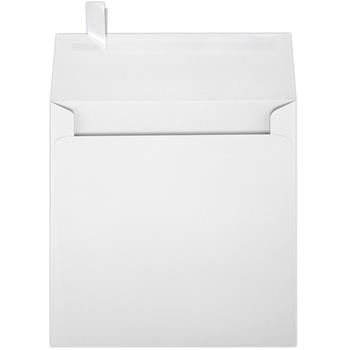 JAM Paper Square Invitation Envelopes, 6-1/4 in x 6-1/4 in, 70 lb, Natural White, Peel and Seal, 50/Pack