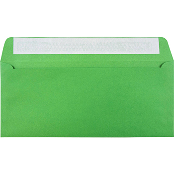 JAM Paper Recycled Envelope with Peel &amp; Seal Closure, #10 (4 1/8&quot; x 9 1/2&quot;) Brite Hue Green, 25/PK