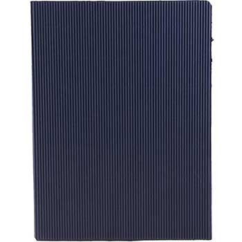 JAM Paper Corrugated Fluted Folders, Navy, 6/PK