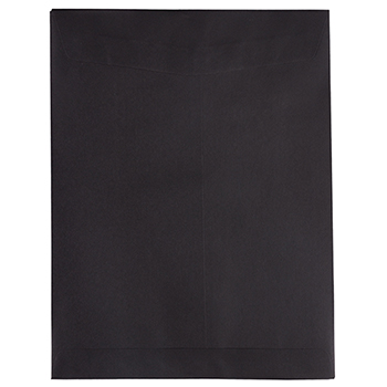 JAM Paper Open End Catalog Envelopes, 10&quot; x 13&quot;, Smooth Black, 25/PK