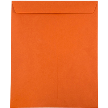 JAM Paper Open End Catalog Envelopes, 10&quot; x 13&quot;, Brite Hue Orange , 10/PK