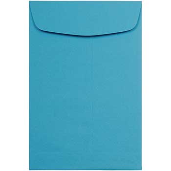 JAM Paper Open End Catalog Colored Envelopes, 6&quot; x 9&quot;, Blue, 25/PK