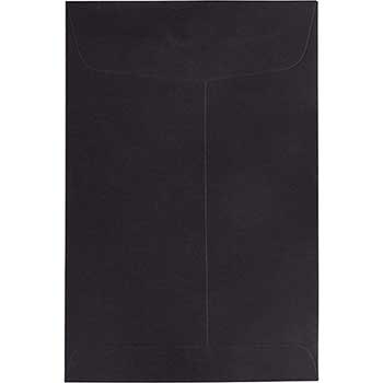 JAM Paper Open End Catalog Envelopes, 6&quot; x 9&quot;, Black, 50/PK