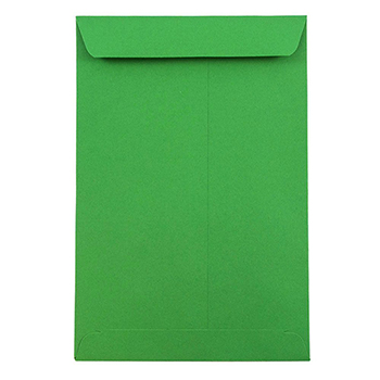 JAM Paper 6&quot; x 9&quot; Open End Catalog Envelopes, Brite Hue Christmas Green , 10/PK