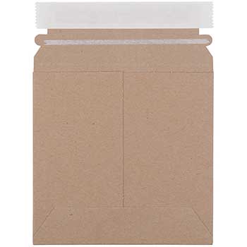 JAM Paper Stay-Flat Photo Mailer Envelopes with Peel &amp; Seal Closure, 6&quot; x 6&quot;, Brown Kraft, 6/Pack