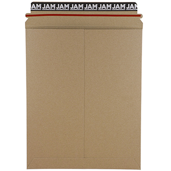 JAM Paper Stay-Flat Photo Mailer Envelopes with Peel &amp; Seal Closure, 9 3/4&quot; x 12 1/4&quot;, Brown Kraft, 6/Pack