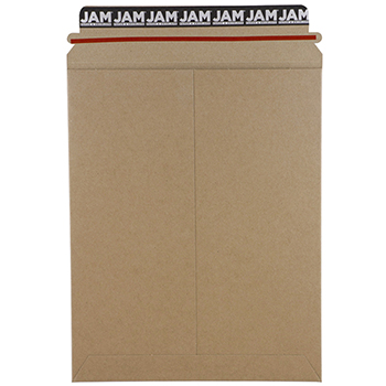 JAM Paper Stay-Flat Photo Mailer Envelopes with Peel &amp; Seal Closure, 9&quot; x 11 1/2&quot;, Brown Kraft, 6/PK