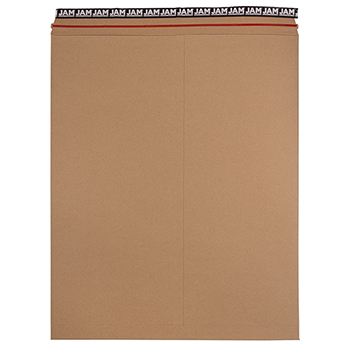 JAM Paper Stay-Flat Photo Mailer Envelopes with Peel &amp; Seal Closure, 17&quot; x 21&quot;, Brown Kraft, 6/Pack