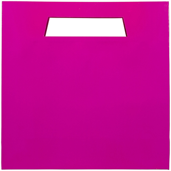 JAM Paper Heavy Duty Die-Cut Gift Bags with Rectangular Handle, 15&quot; x 5 1/2&quot; x 15&quot;, Hot Pink Fuchsia, 3/PK
