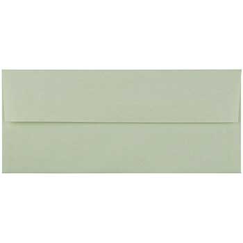 JAM Paper #10 Business Parchment Envelopes, 4 1/8&quot; x 9 1/2&quot;, Green Recycled, 500/BX