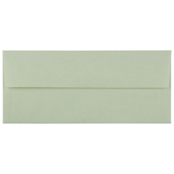 JAM Paper #10 Business Parchment Envelopes, 4 1/8&quot; x 9 1/2&quot;, Green Recycled, 50/PK