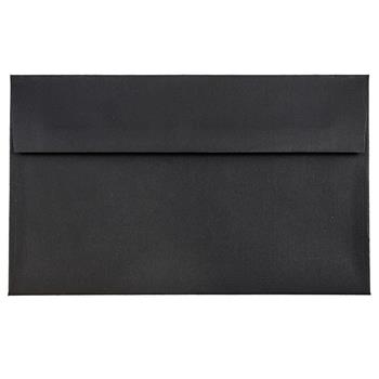 JAM Paper A9 Premium Invitation Envelopes, 5 3/4&quot; x 8 3/4&quot;, Black Linen, 100/PK