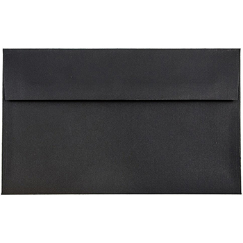 JAM Paper A9 Invitation Envelopes, 5 3/4&quot; x 8 3/4&quot;, Black Linen, 250/CT