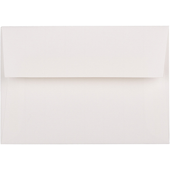 JAM Paper 4Bar A1 Strathmore Invitation Envelopes, 3 5/8&quot; x 5 1/8&quot;, Bright White Laid, 50/PK
