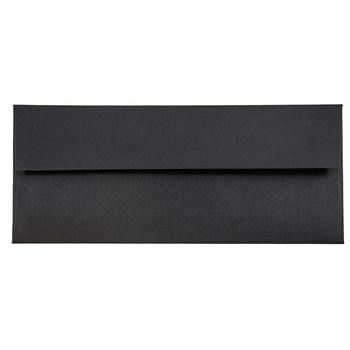 JAM Paper #10 Business Premium Envelopes, 4 1/8&quot; x 9 1/2&quot;, Black Linen, 100/PK