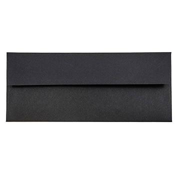 JAM Paper #10 Business Premium Envelopes, 4 1/8&quot; x 9 1/2&quot;, Black Linen, 500/BX