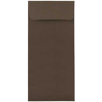 JAM Paper Policy Business Premium Envelopes, #10, 4 1/8&quot; x 9 1/2&quot;, Chocolate Brown Recycled, 50/BX