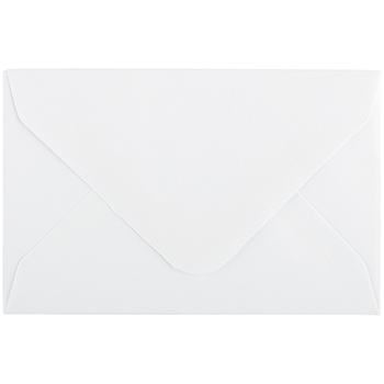 JAM Paper 3Drug Strathmore Mini Envelopes, 2 5/16&quot; x 3 5/8&quot;, Bright White Wove, 100/PK