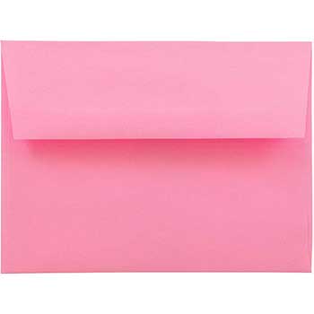 JAM Paper A6 Colored Invitation Envelopes, 4 3/4&quot; x 6 1/2&quot;, Pink, 250/CT