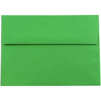 JAM Paper A8 Invitation Envelopes, 5 1/2&quot; x 8 1/8&quot;,  Brite Hue Christmas Green , 25/PK