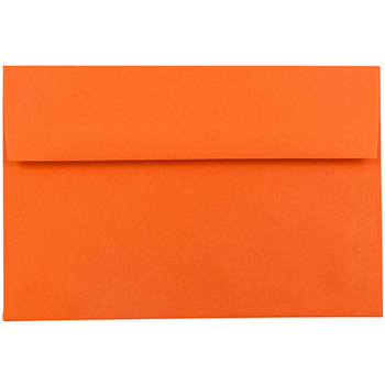 JAM Paper A7 Invitation Envelopes, 5 1/4&quot; x 7 1/4&quot; , Brite Hue Orange , 25/PK
