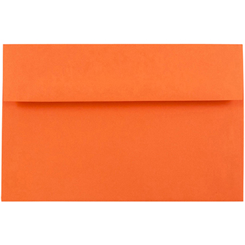 JAM Paper A8 Invitation Envelopes, 5 1/2&quot; x 8 1/8&quot;,  Brite Hue Orange , 25/PK