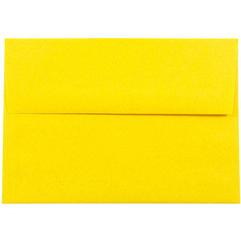 JAM Paper A7 Invitation Envelopes, 5 1/4&quot; x 7 1/4&quot; , Brite Hue Yellow , 25/PK