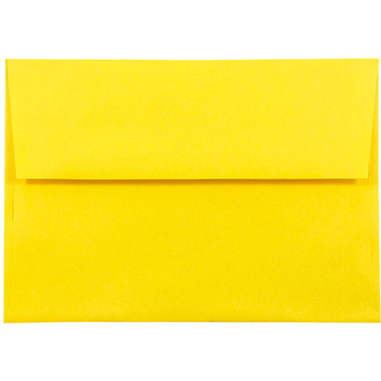 JAM Paper A8 Invitation Envelopes, 5 1/2&quot; x 8 1/8&quot;,  Brite Hue Yellow , 25/PK