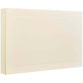 JAM Paper Blank Flat Note Cards, Panel, 5.13&quot; x 7&quot;, Ivory, 500 Cards/Box