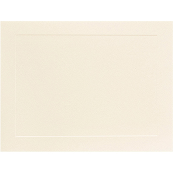 JAM Paper Blank Flat Note Cards, Panel, 5.13&quot; x 7&quot;, Ivory, 50 Cards/Pack