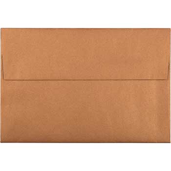 JAM Paper A8 Metallic Invitation Envelopes, 5 1/2&quot; x 8 1/8&quot;, Copper Stardream, 25/PK