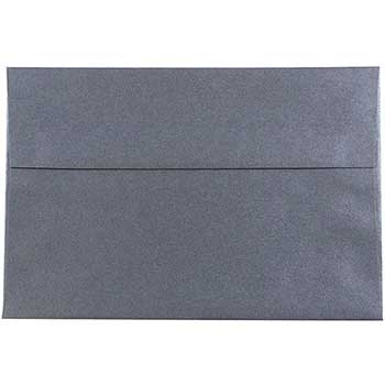 JAM Paper A8 Metallic Invitation Envelopes, 5 1/2&quot; x 8 1/8&quot;, Anthracite Stardream, 25/PK