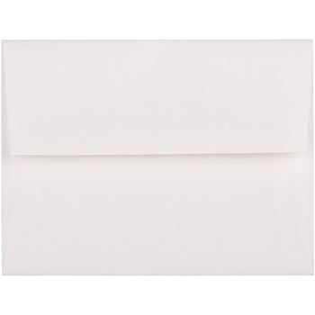 JAM Paper A2 Strathmore Invitation Envelopes, 4 3/8&quot; x 5 3/4&quot;, Bright White Laid, 25/PK