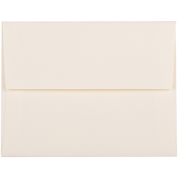 JAM Paper A2 Strathmore Invitation Envelopes, 4 3/8&quot; x 5 3/4&quot;, Natural White Linen, 25/PK
