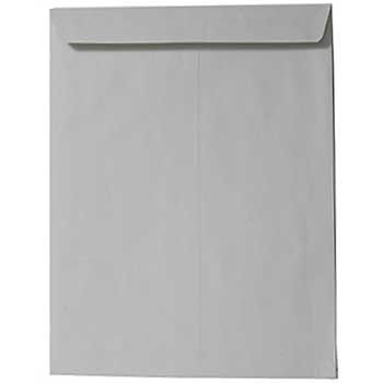 JAM Paper Open End Catalog Premium Envelopes, 9&quot; x 12&quot;, Grey Kraft, 25/PK