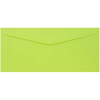 JAM Paper #9 Business Envelopes, 3 7/8&quot; x 8 7/8&quot; Lime Green, 25/PK