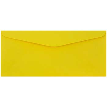 JAM Paper #9 Business Envelopes, 3 7/8&quot; x 8 7/8&quot;, Yellow Recycled, 25/PK