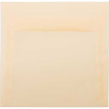 JAM Paper Square Translucent Vellum Invitation Envelopes, 5 1/2&quot; x 5 1/2&quot;, Spring Ochre, 25/PK