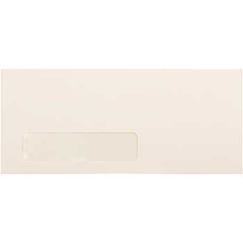 JAM Paper #10 Business Strathmore Window Envelopes, 4 1/8&quot; x 9 1/2&quot;, Ivory Wove, 25/PK