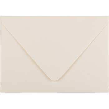 JAM Paper A7 Invitation Envelopes with Euro Flap, 5 1/4&quot; x 7 1/4&quot;, Ivory, 250/BX