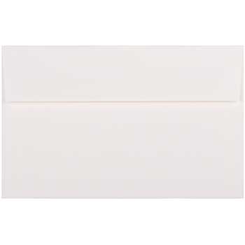JAM Paper A10 Strathmore Invitation Envelopes, 6&quot; x 9 1/2&quot;, Bright White Linen, 25/PK