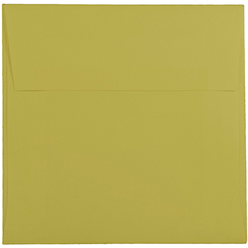JAM Paper Square Premium Invitation Envelopes, 5 1/2&quot; x 5 1/2&quot;, Chartreuse, 25/PK