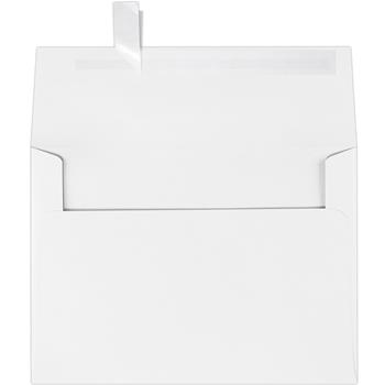 JAM Paper A7 Invitation Envelopes, 5-1/4 in x 7-1/4 in, Peel and Seal, 80 lb, Bright White, 250/Pack