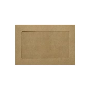 JAM Paper Full Face Window Envelopes, 70 lb, 6 in x 9 in, Grocery Bag Brown, 1000/Case