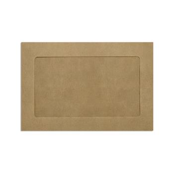 JAM Paper Full Face Window Envelopes, 70 lb, 6 in x 9 in, Grocery Bag Brown, 250/Box