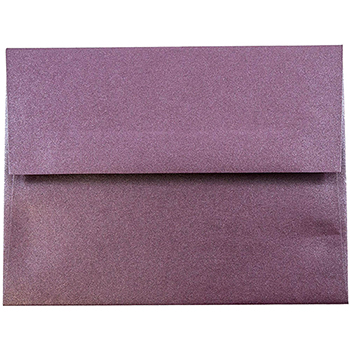 JAM Paper A2 Metallic Invitation Envelopes, 4 3/8&quot; x 5 3/4&quot;, Ruby Stardream, 50/PK