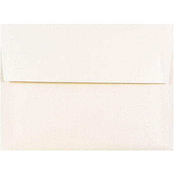 JAM Paper A6 Metallic Invitation Envelopes, 4 3/4&quot; x 6 1/2&quot;, Opal Stardream, 50/PK