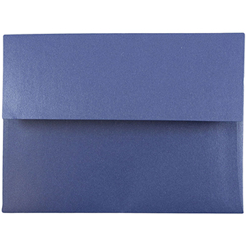 JAM Paper A6 Metallic Invitation Envelopes, 4 3/4&quot; x 6 1/2&quot;, Sapphire Blue Stardream, 25/PK